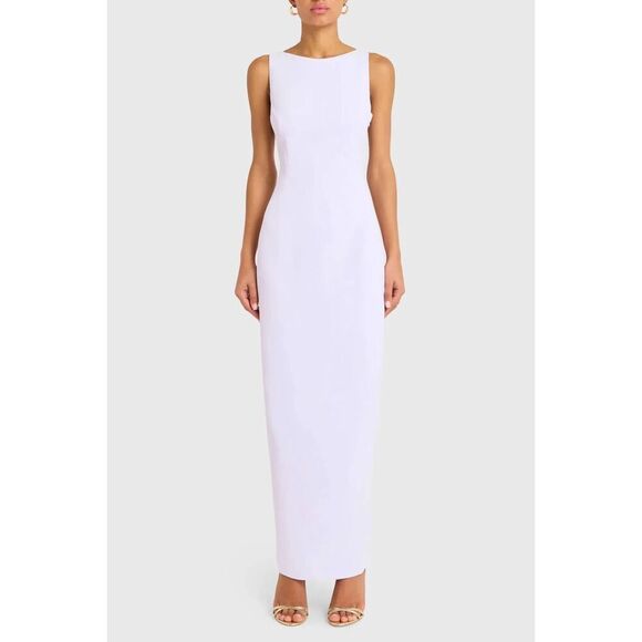 New AMANDA UPRICHARD Marbella Maxi Dress in Feather  Medium - Picture 1 of 8